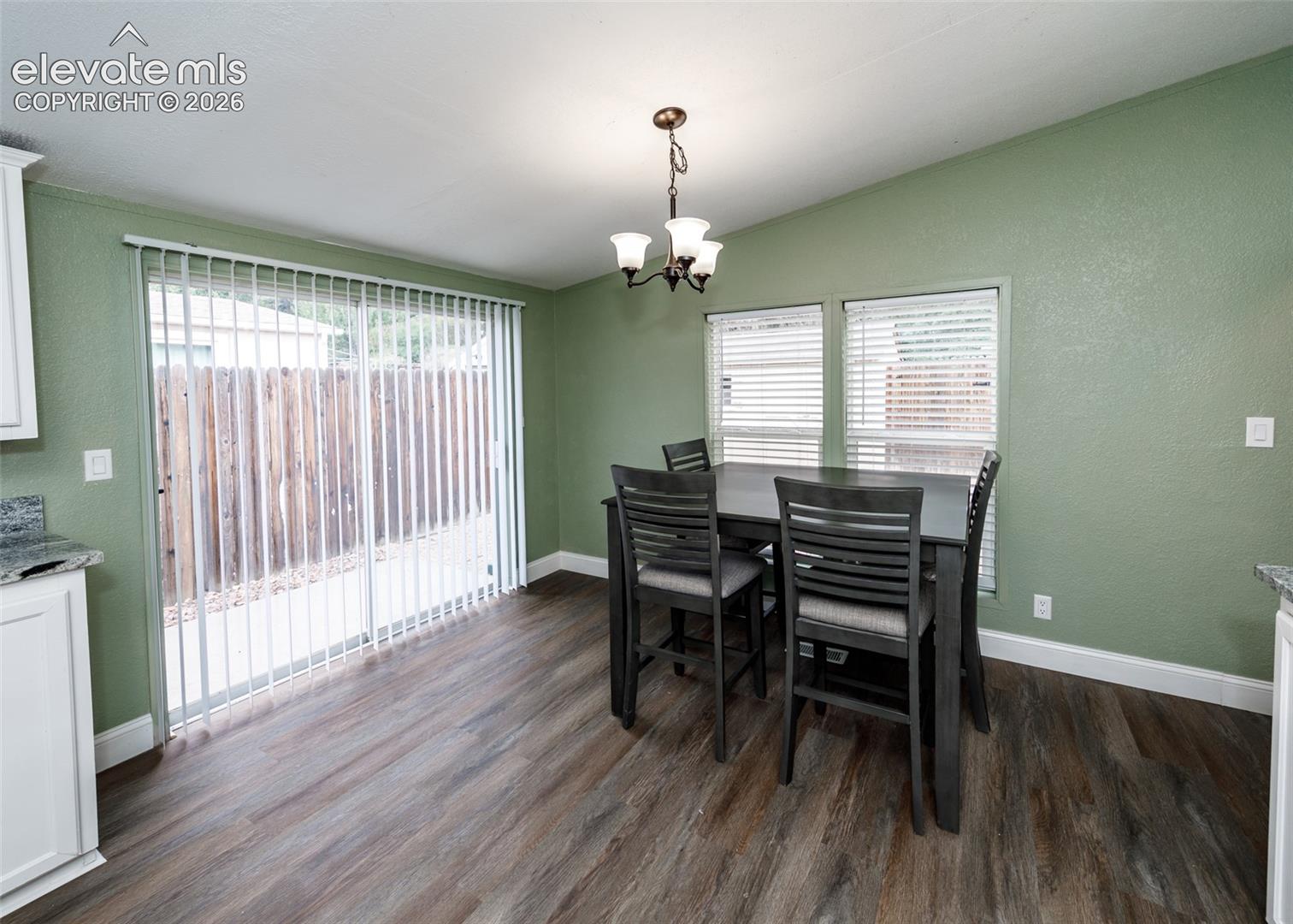 Dining room table area