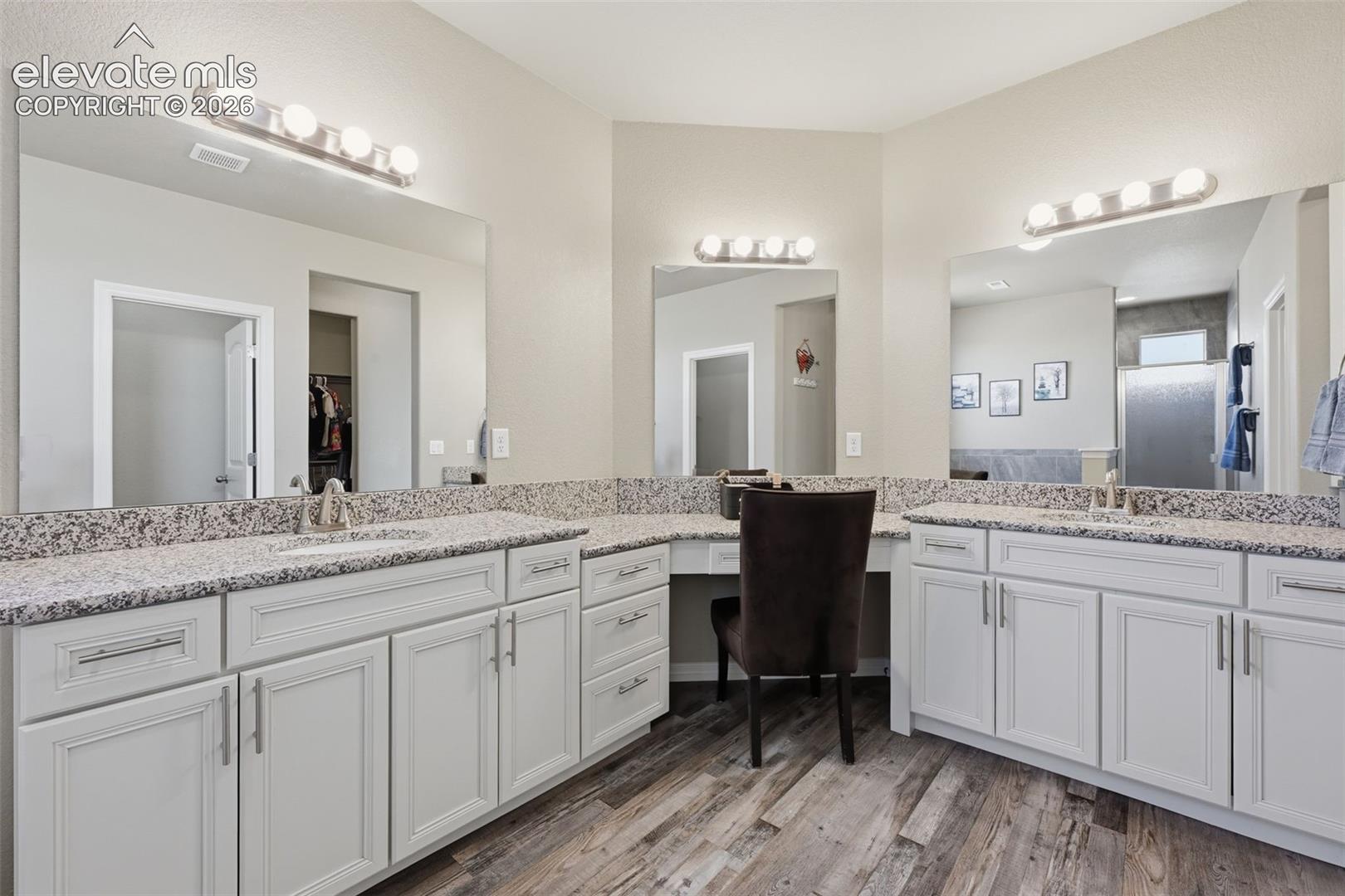 Dual-Vanity Primary Bath Offers Abundant Counter Space & Storage