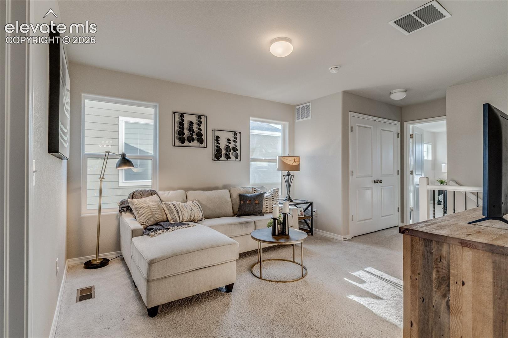 Upstairs in the loft area can be an extra living area, office, craft area and so much more