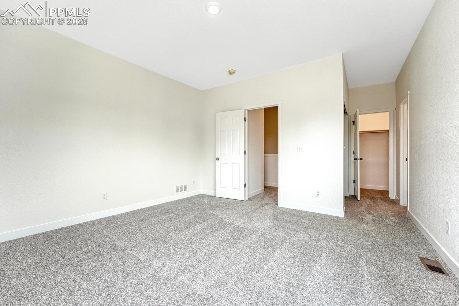 A walk-in closet and secondary closet provide ample space for your wardrobe. Select your carpet and paint color to create a private space all your own!