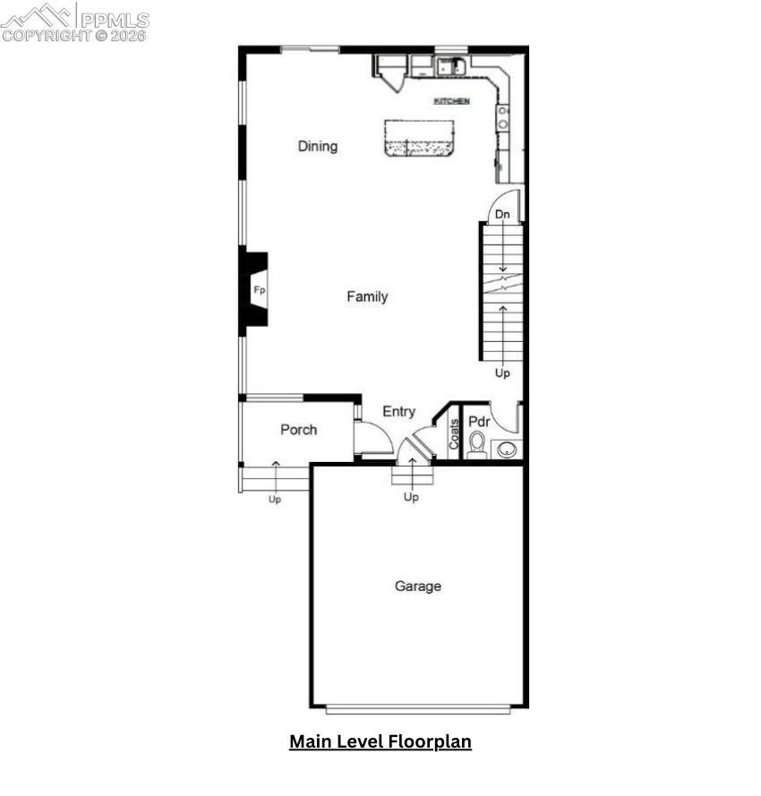 Main level floorplan