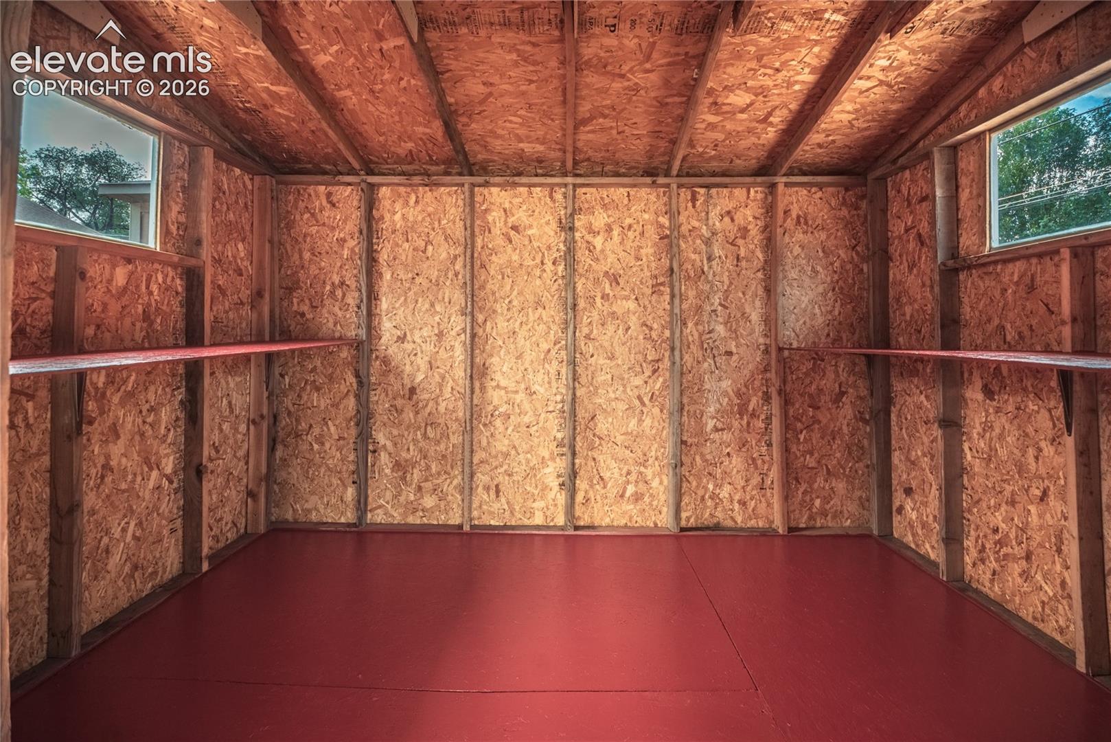 Inside of shed