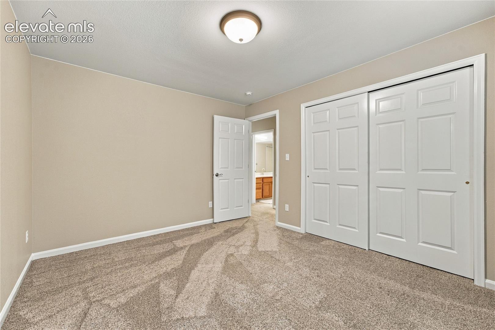 basement bedroom with spacious closet 