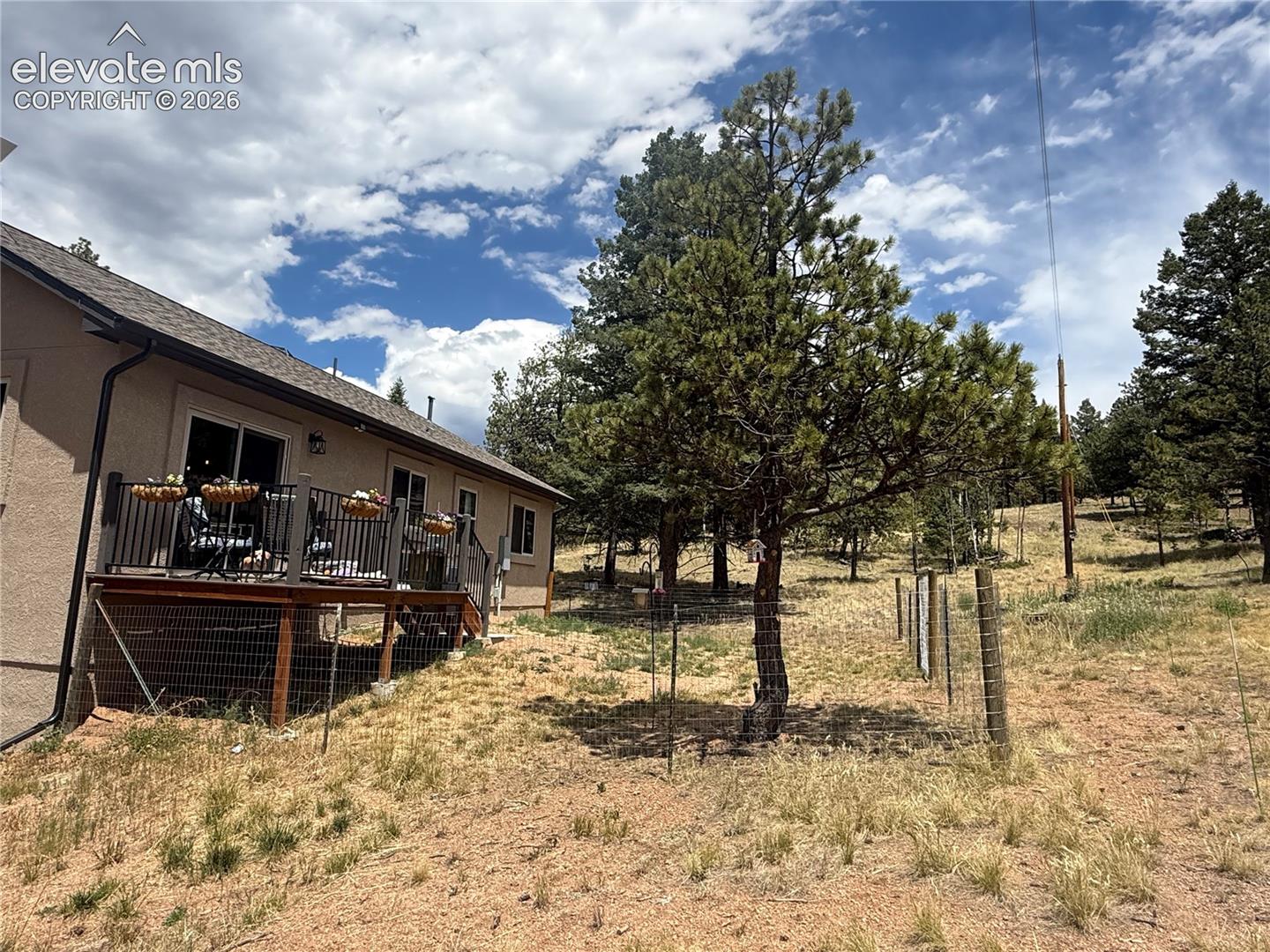 Back yard is fenced