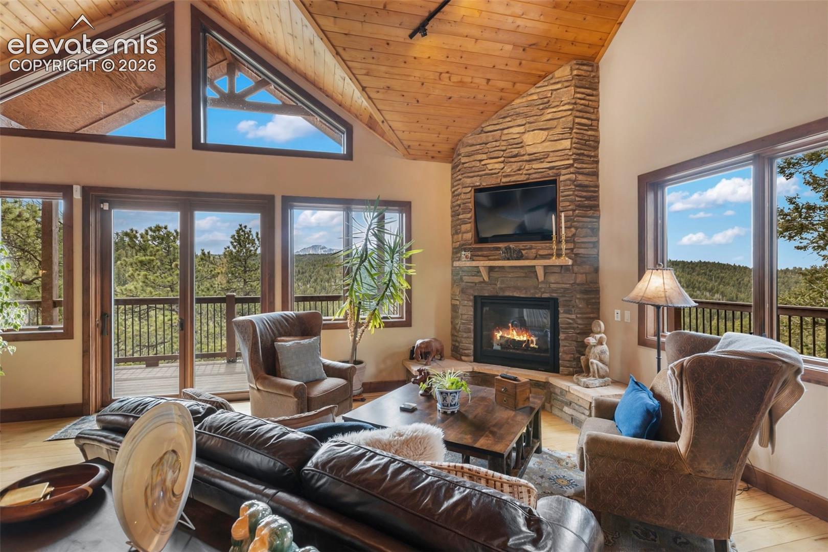 Living room and view of Pikes Peak!