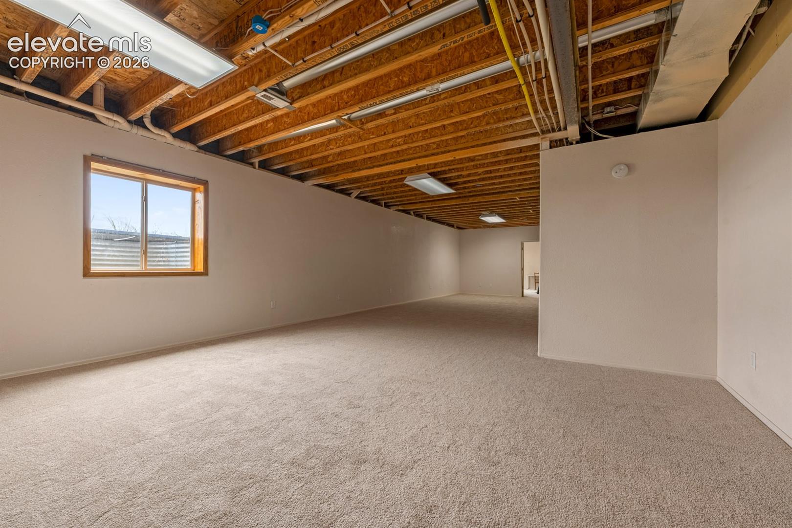 Massive family room area 16 x 44 approx.  Brand new carpet.  