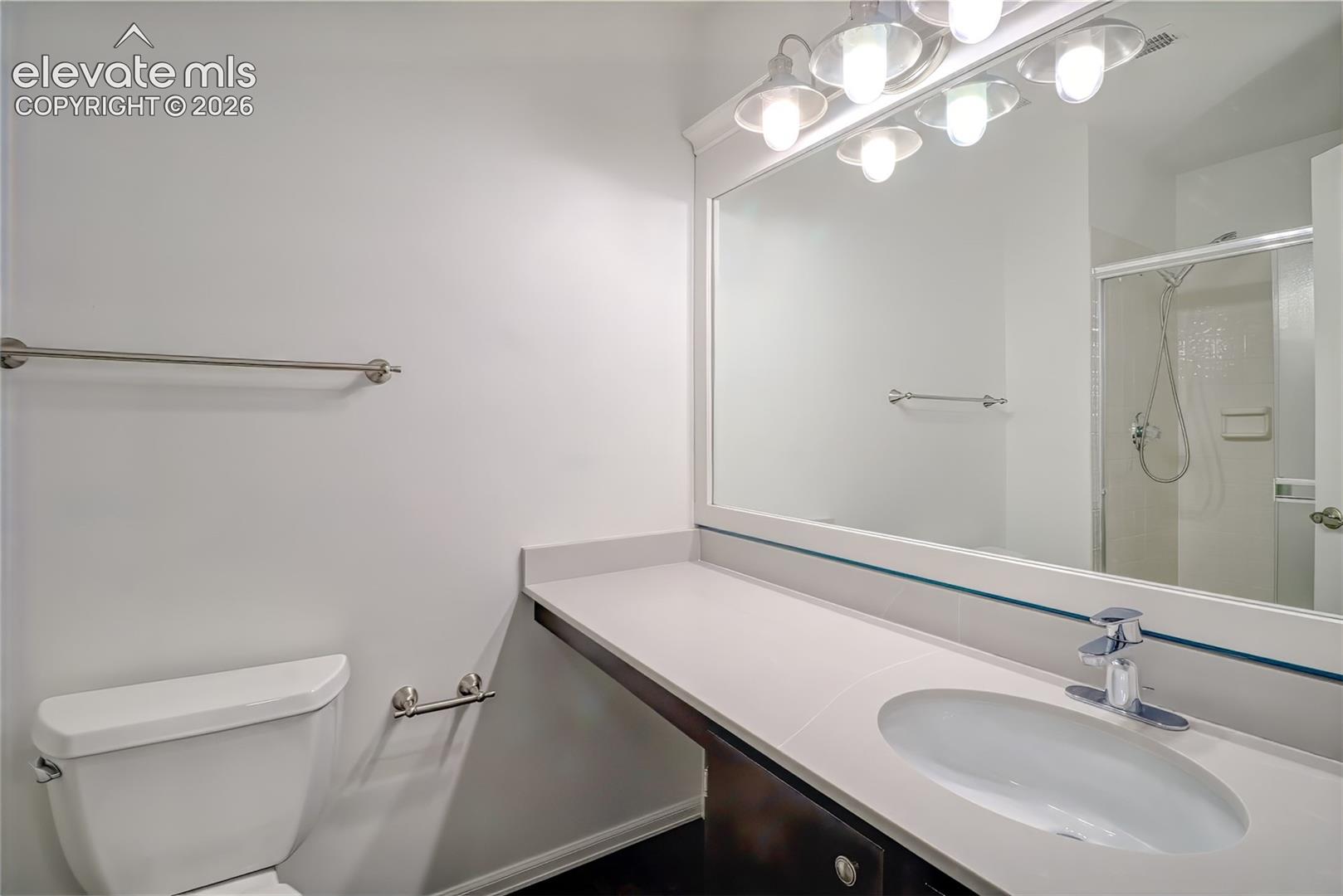 Updated 3/4 primary bathroom.