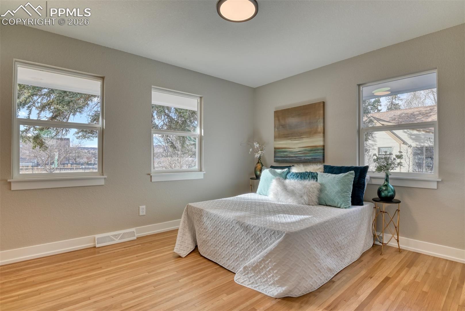 Bedroom featuring light wood-style floors