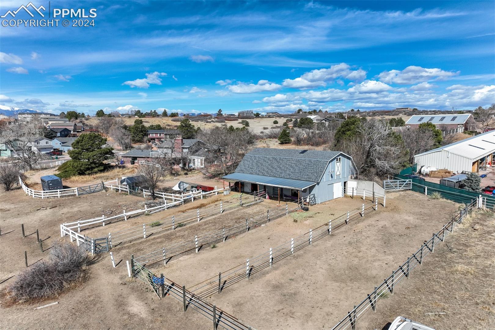Birds eye view of property
