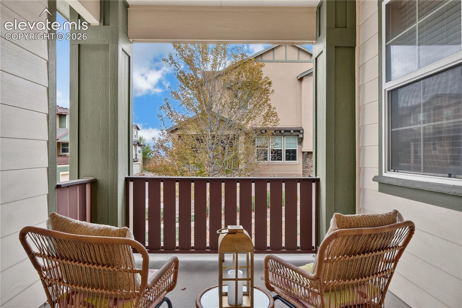 Covered outdoor balcony 