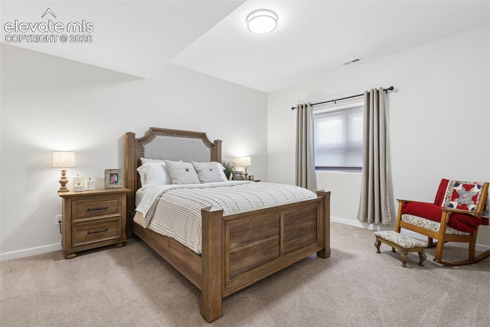 Recessed ceiling with flush mount lighting