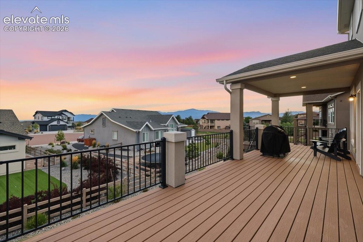 Composite Deck with gas pre-plumb - views all the way south to Spanish Peaks 