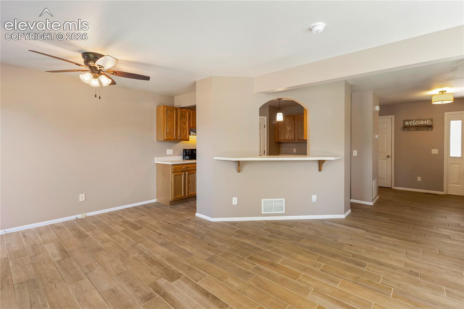 Looking towards kitchen.