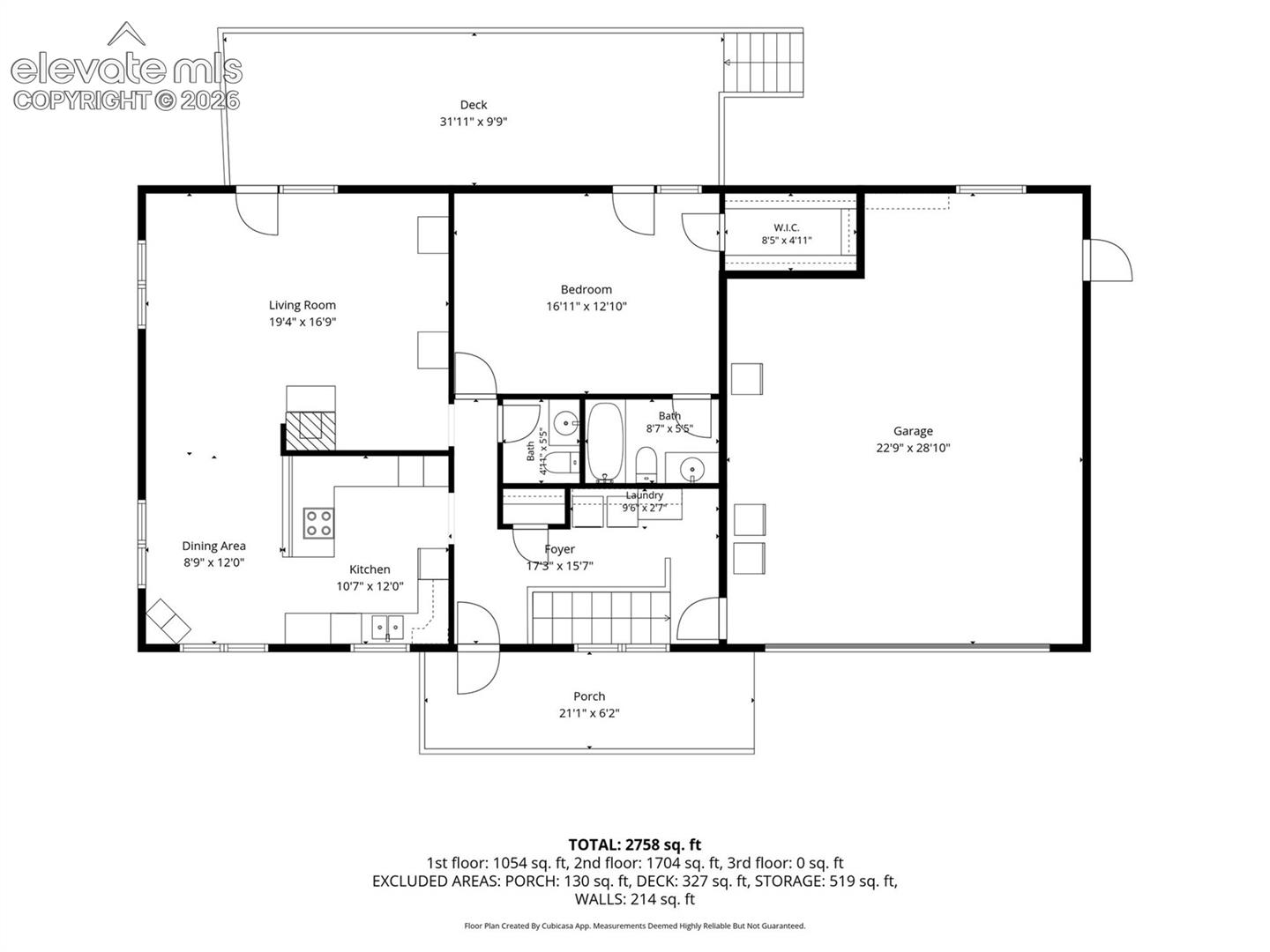 Main level floorplan 