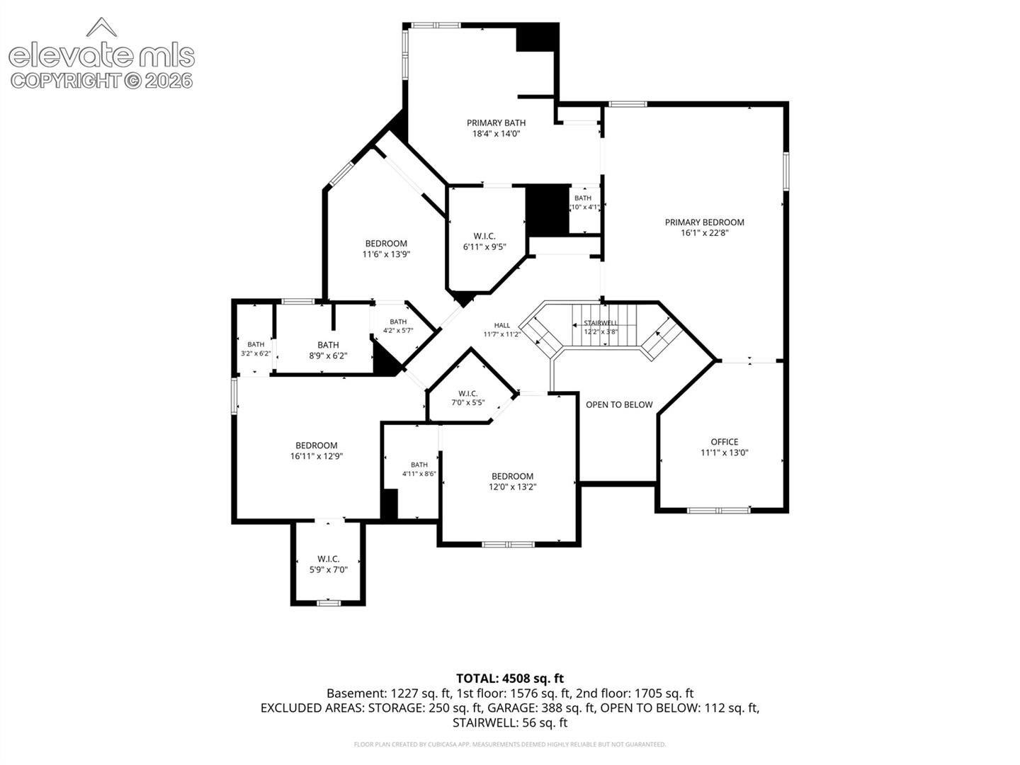 2nd Floor w/ 4 large bedrooms and 3 baths, extra linen closet and bonus office off of primary bedroom