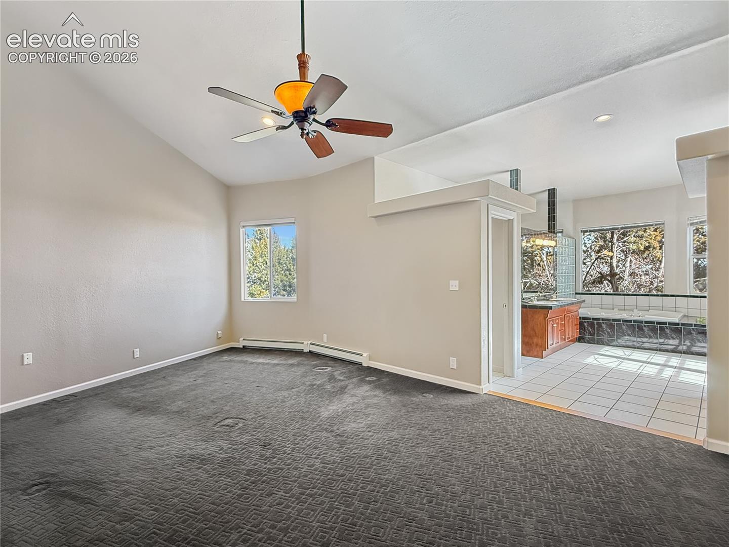 Primary bathroom leading to bath