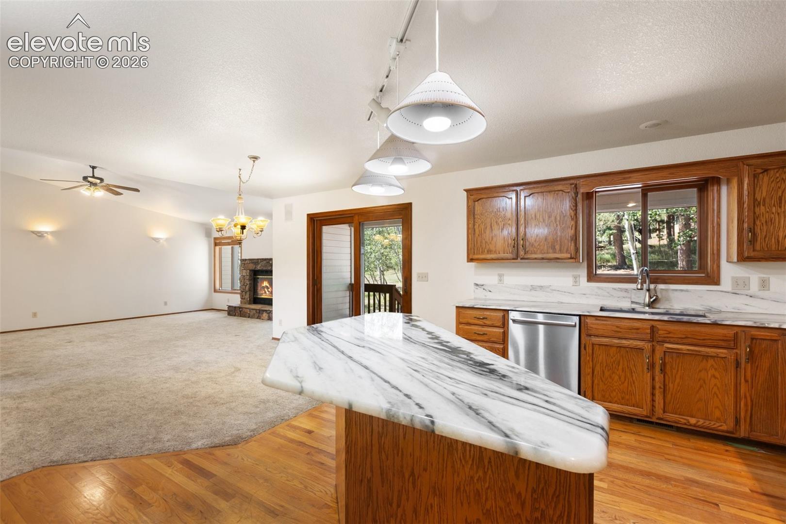 Kitchen and living room