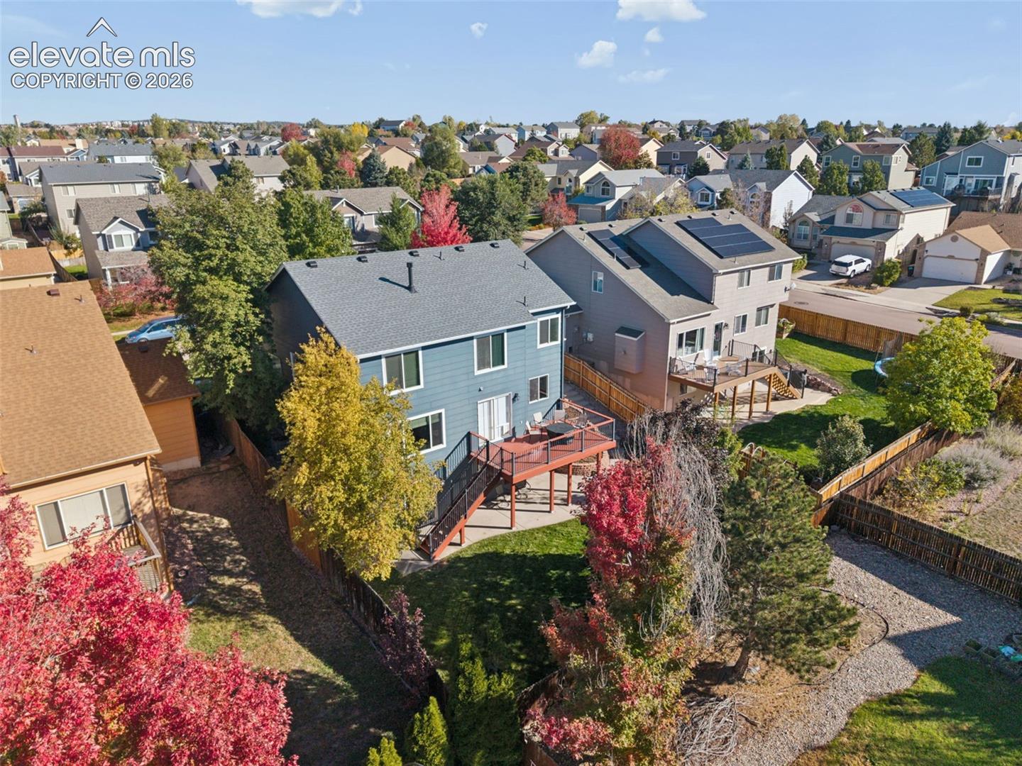 Aerial rear view