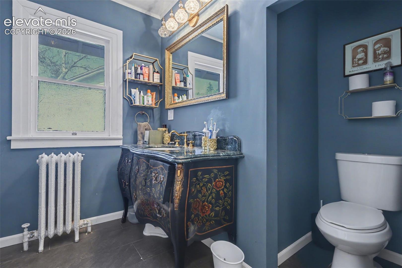 Upper level bathroom with clawfoot tub