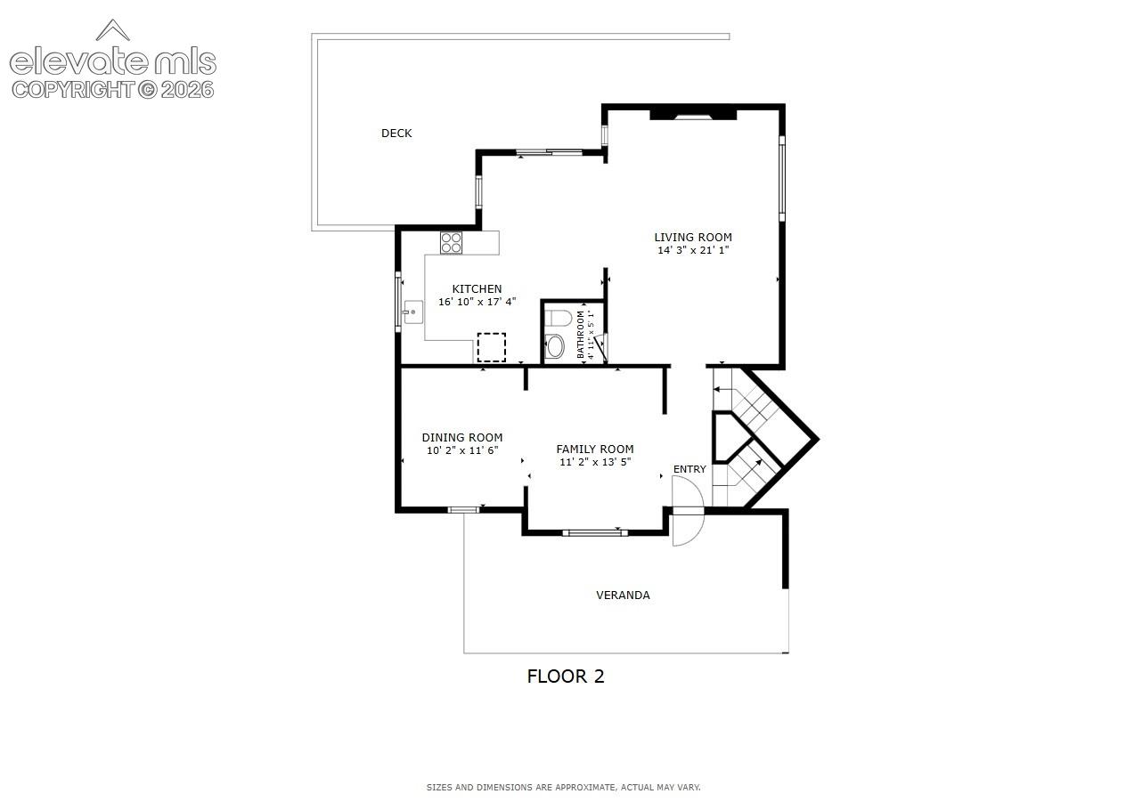 Floor plan - second level (main level)