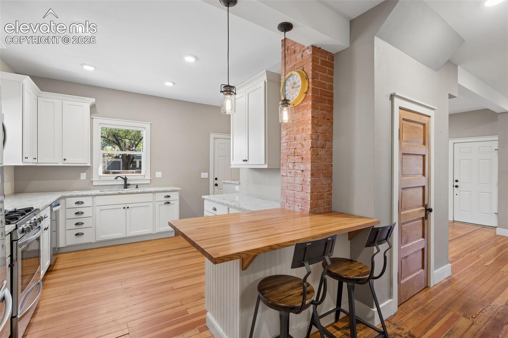 Kitchen provides lots of natural light