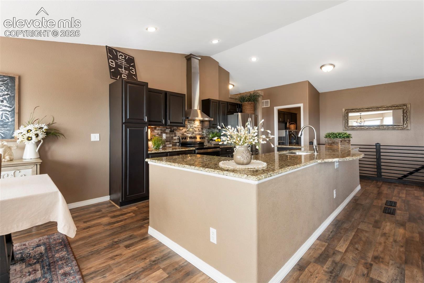 A Kitchen with a Beautiful View of "Americas Mountain" Pike Peak 