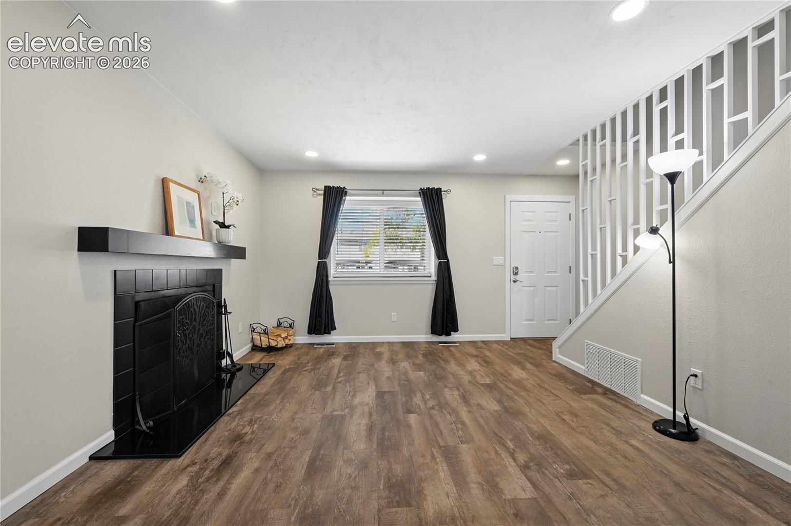 Inviting space with fireplace