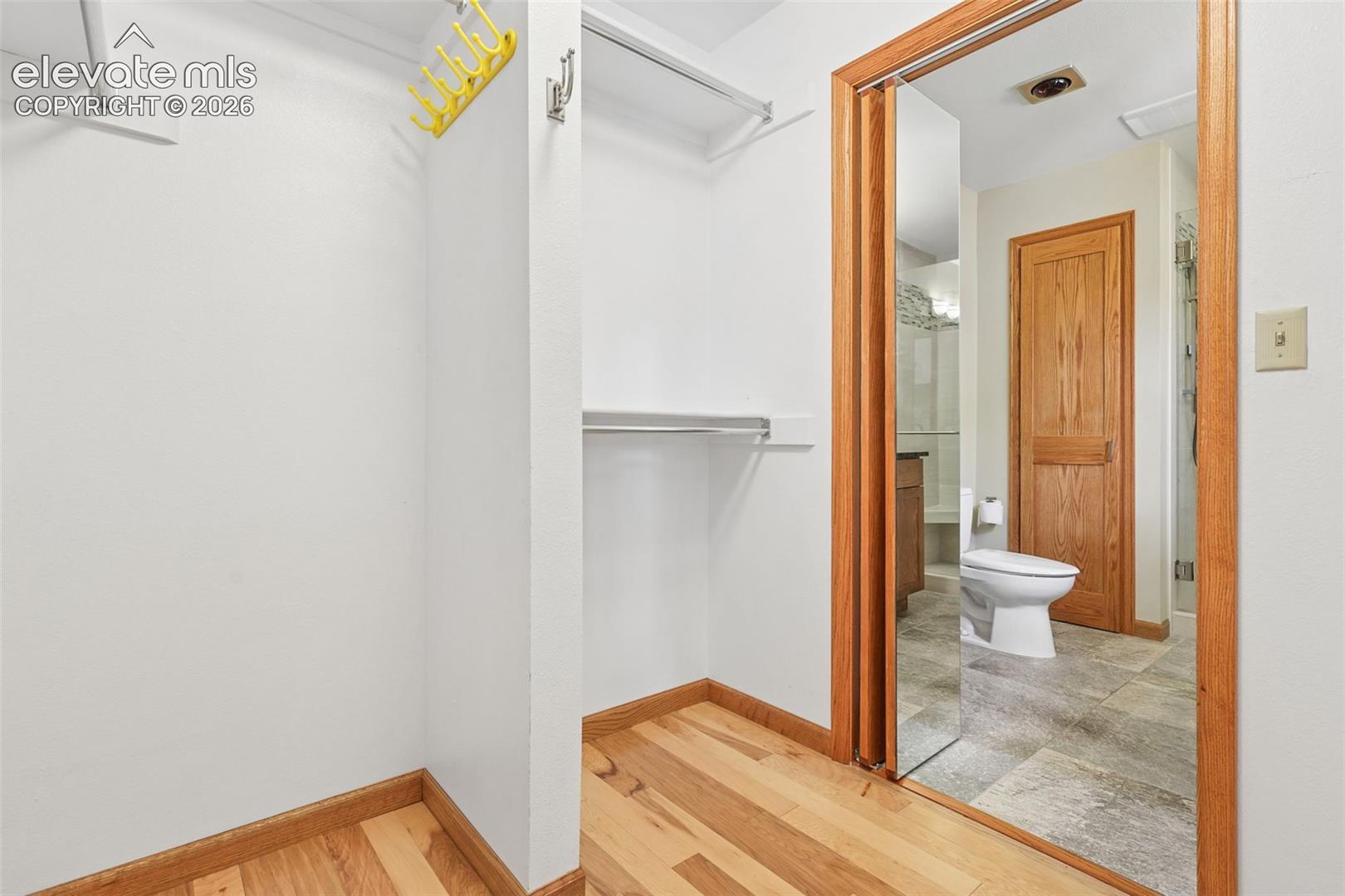 Walk in closet off the bathroom is spacious!