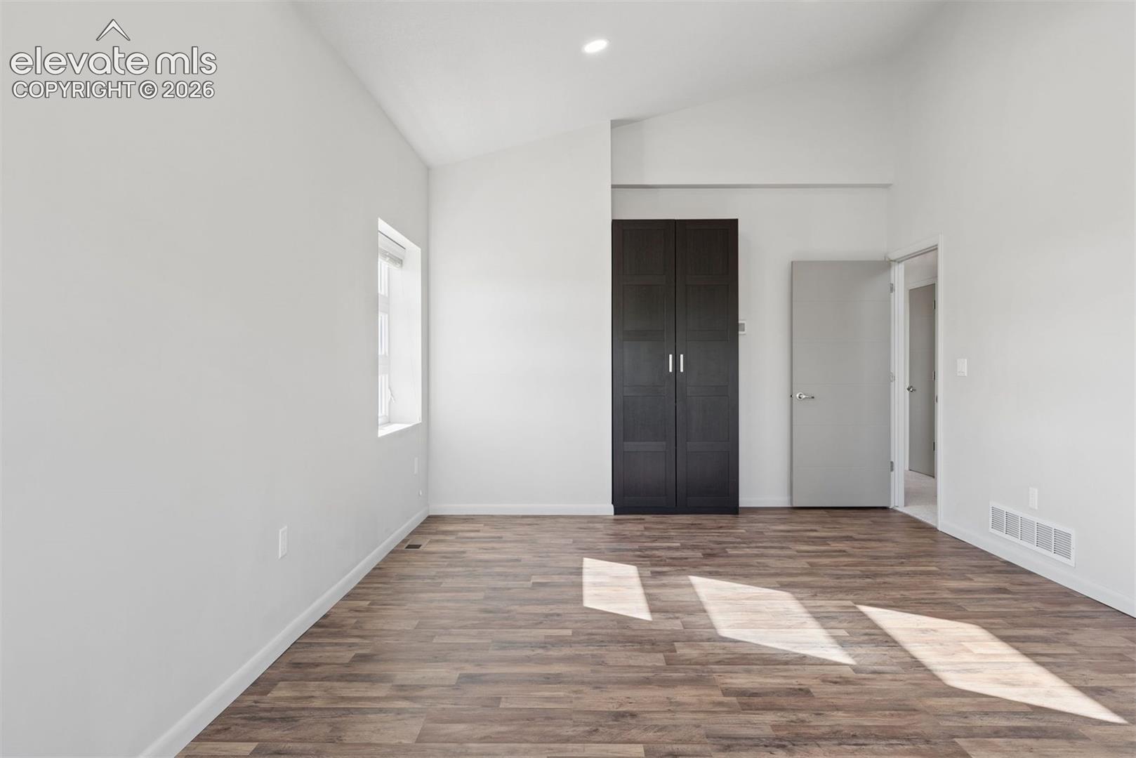 The front room has a built-in aromoir for closet storage