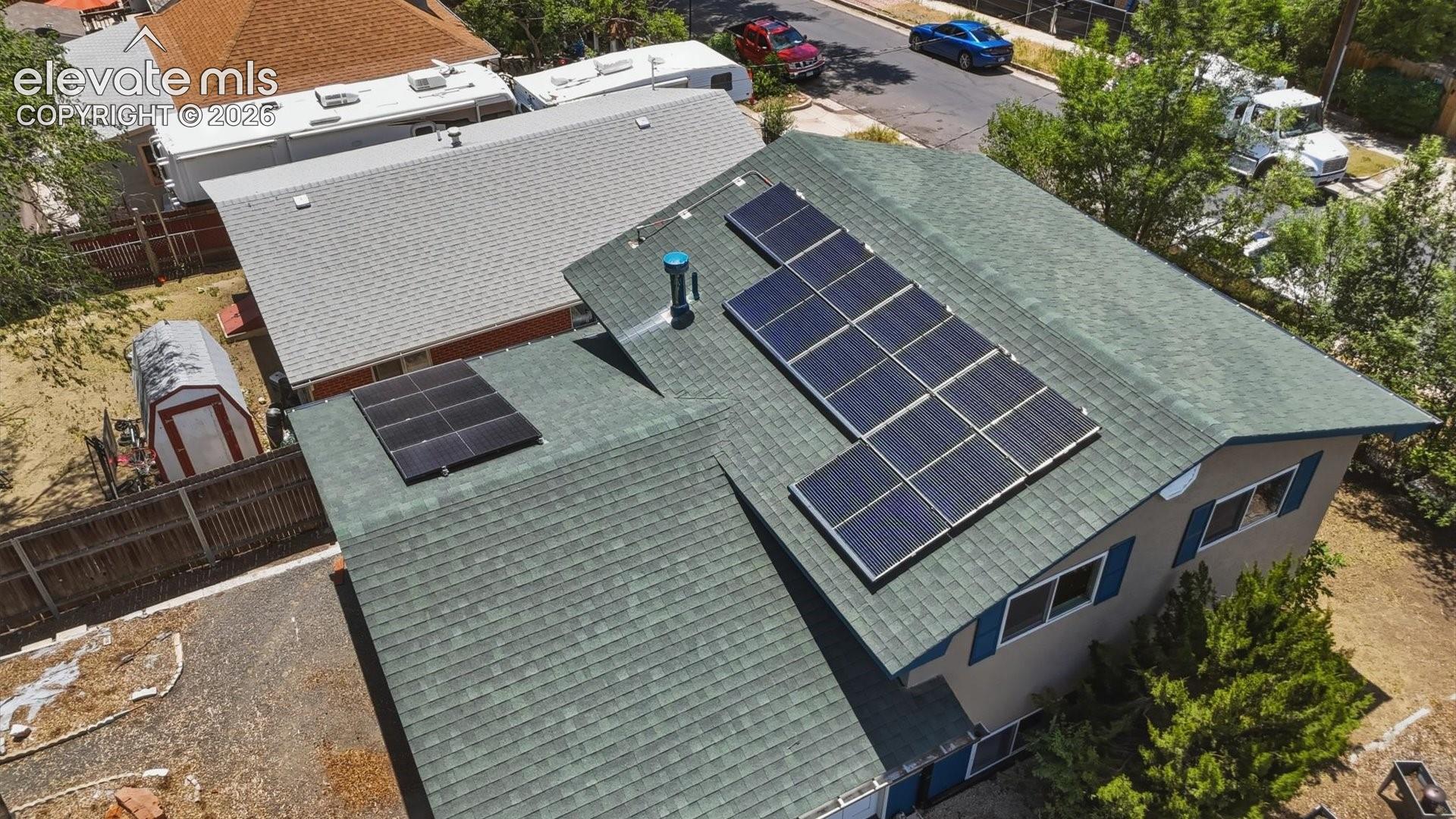 Solar panels will be paid off at closing giving buyers reduced energy costs.