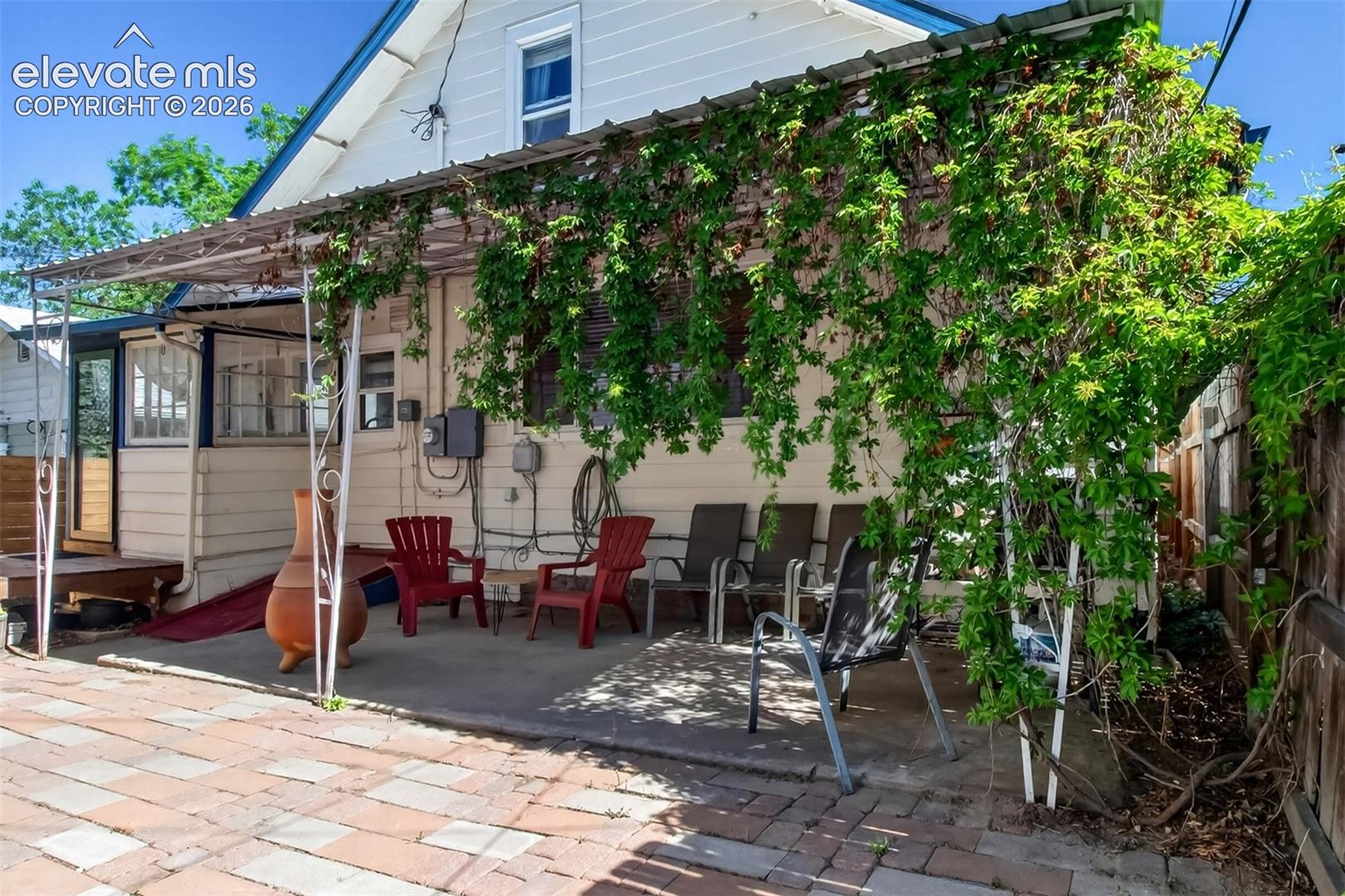 Private back patio