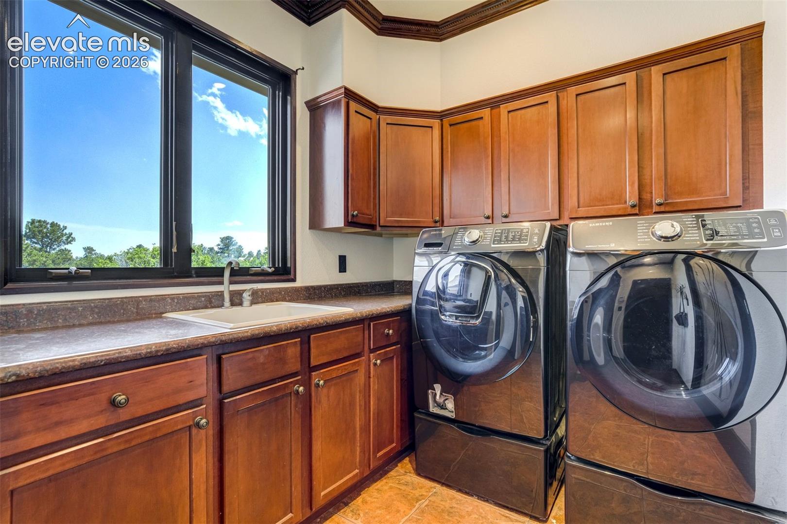Main level laundry space. 