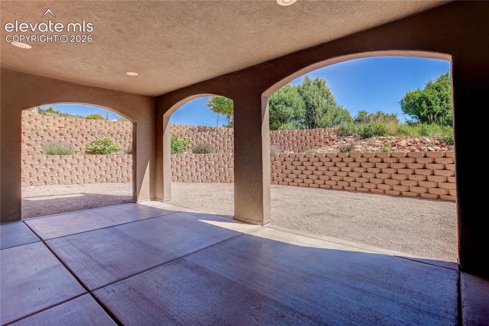 Covered patio off of family room