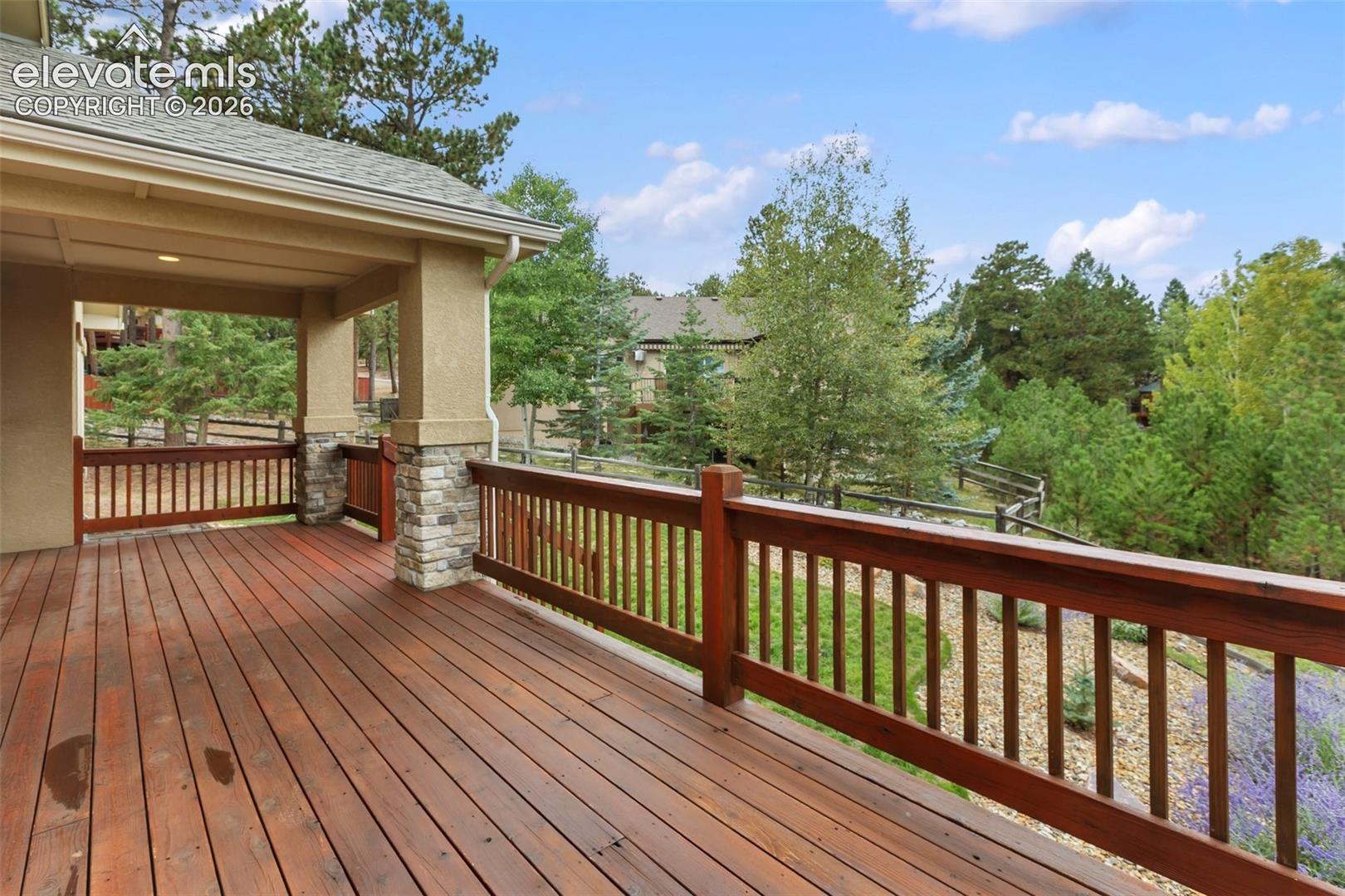 Back open and covered deck. 