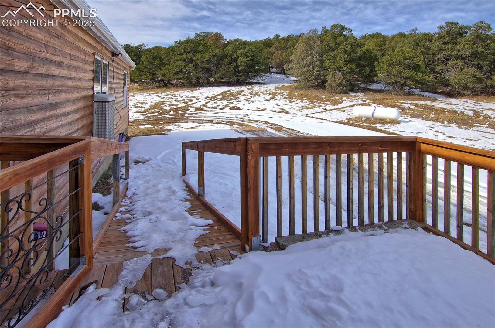 Deck ramp has a heating element when turned on