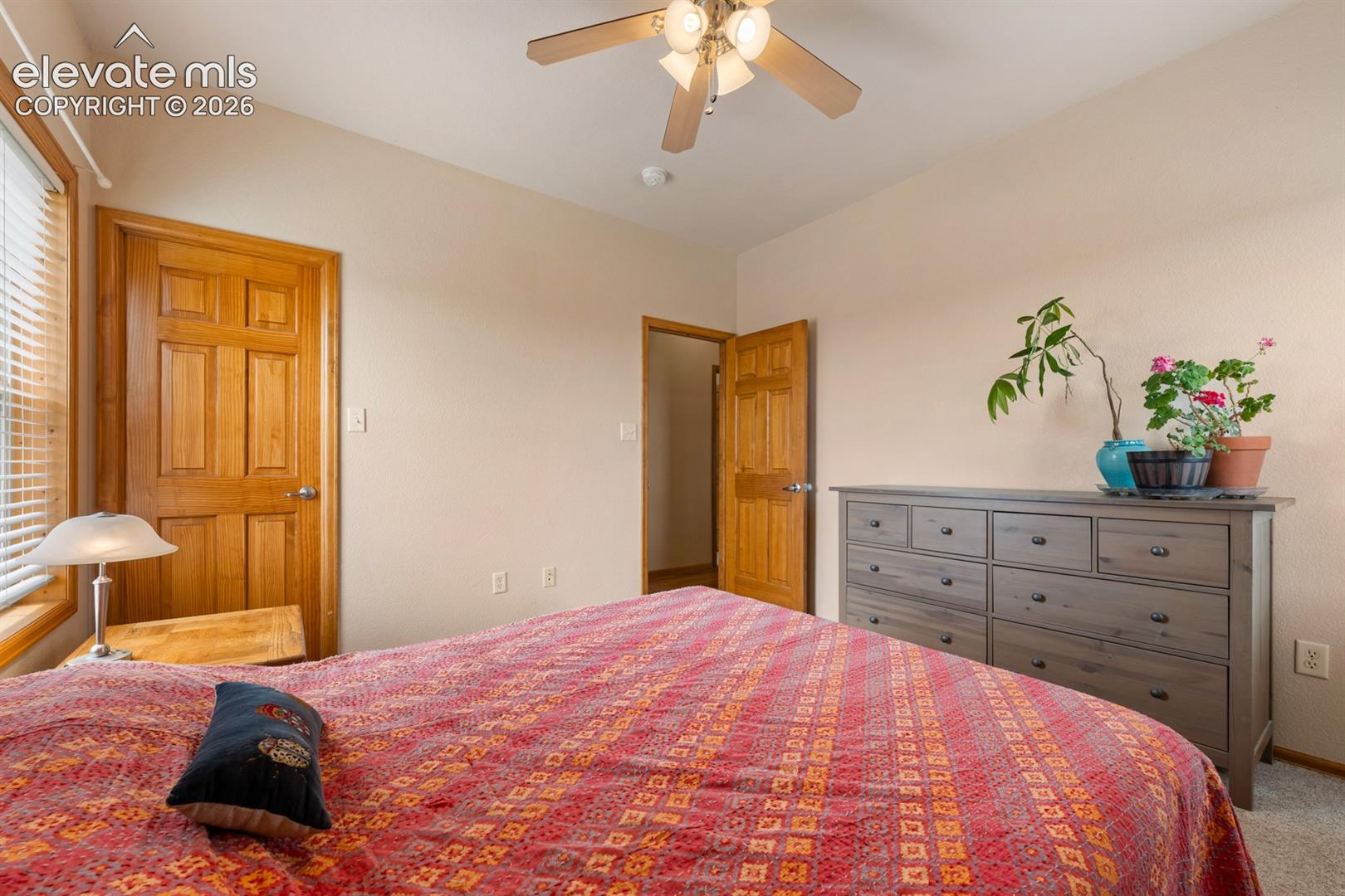 Bright and spacious 11x 11.  Solid doors.