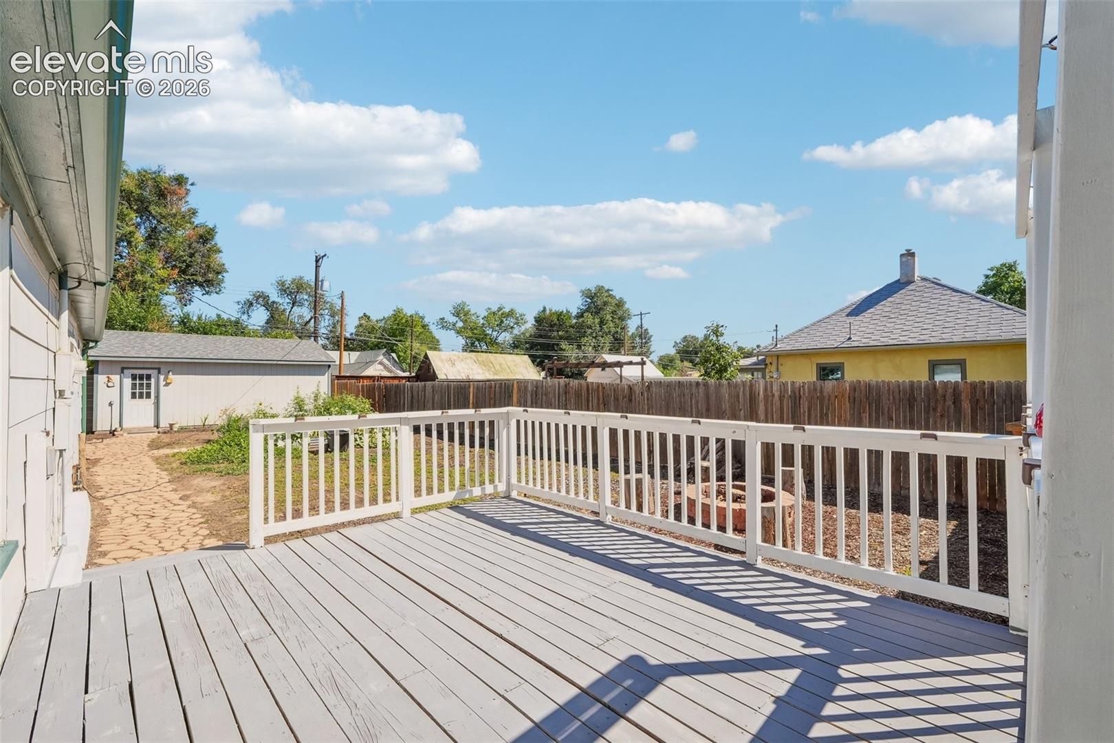 Deck off sunroom