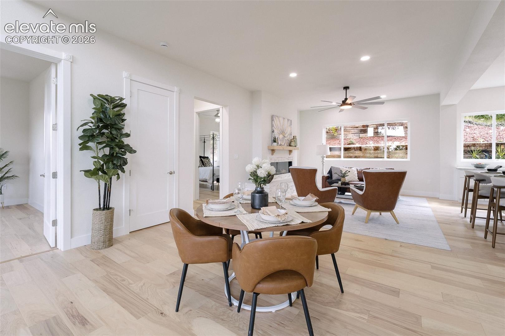 View of the Dining Room and Great Room.