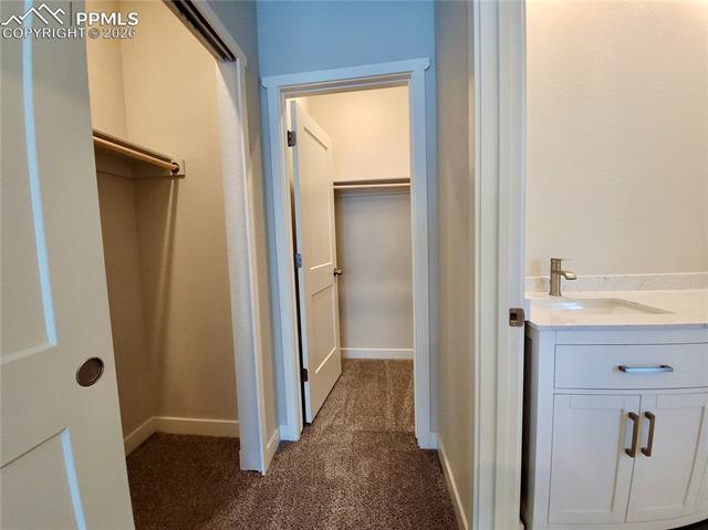 Primary suite offers a walk-in closet, secondary closet, and attached bathroom