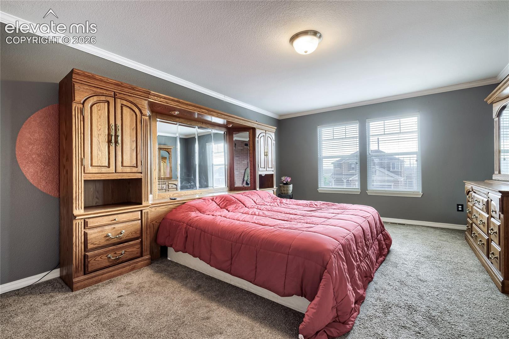2nd bedroom on the upper level complete with mountain views and walk in closet