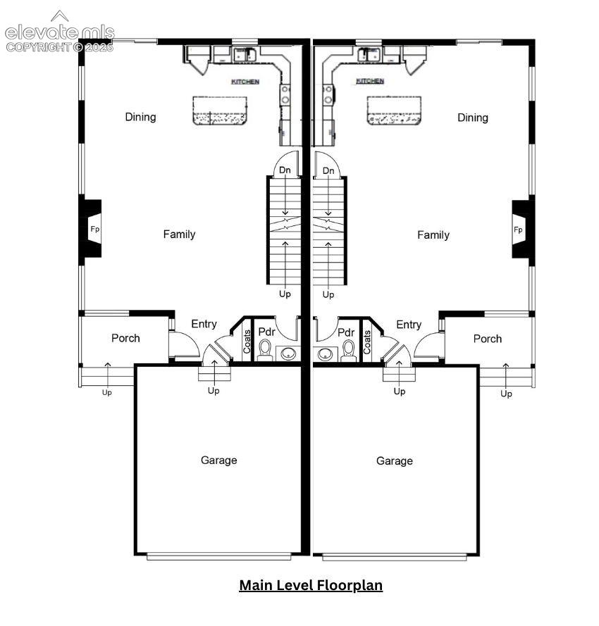 Main level floor plan