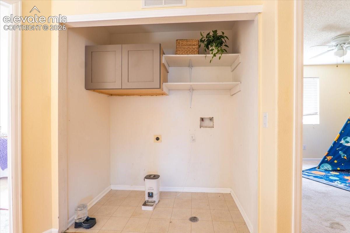 Upstairs laundry for easy access