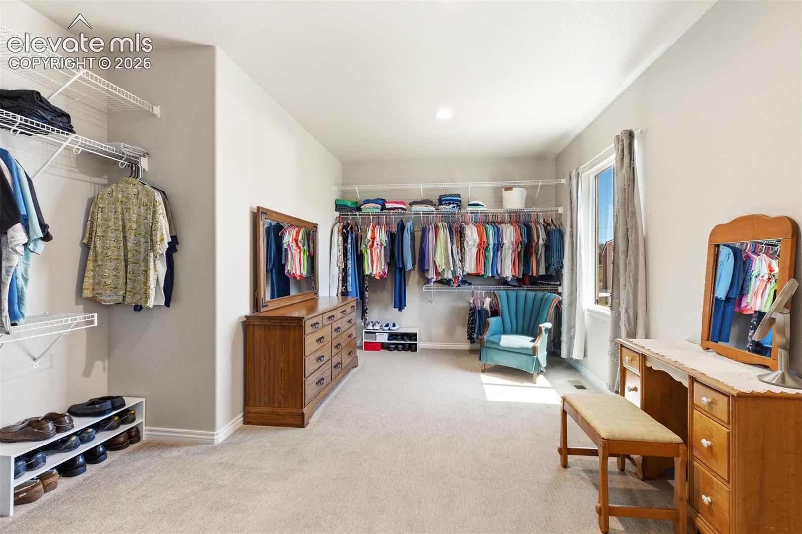 Gigantic primary dressing room/closet