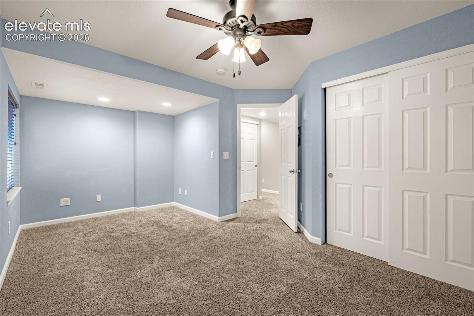 Basement level bedroom