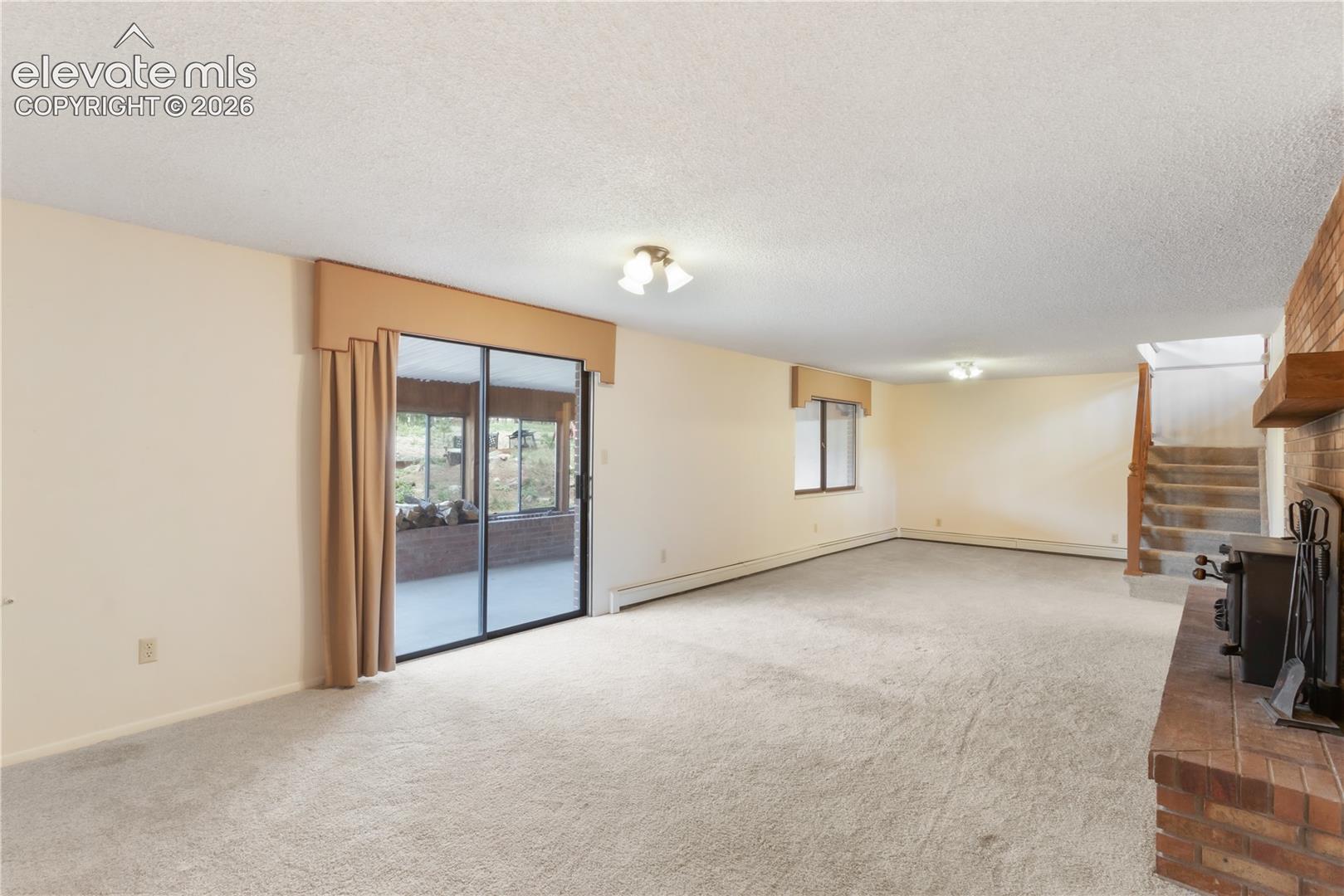 Basement family room looking from hallway