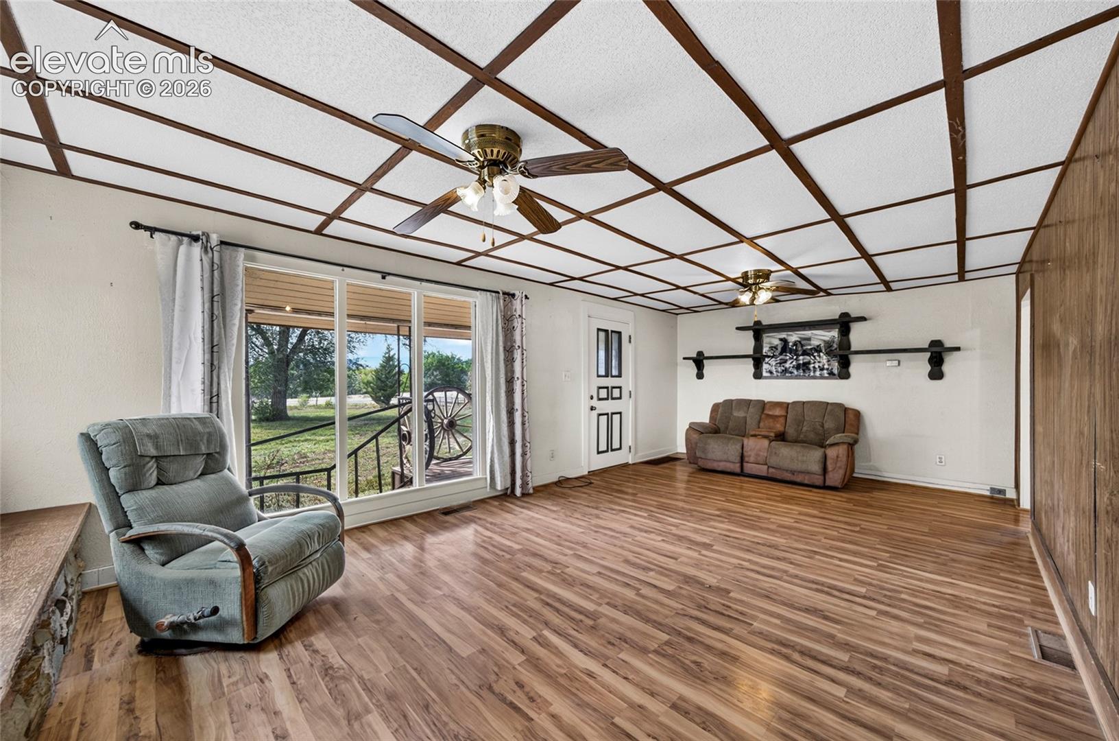 Amazing views of Pikes Peak from the living room. 