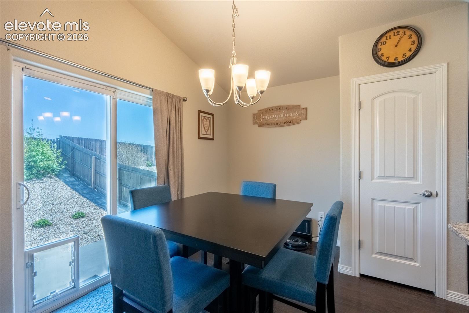 Dining area with walk out - main floor