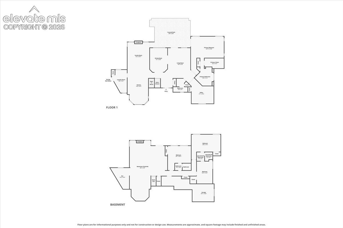 Main and Basement Floor Plan.