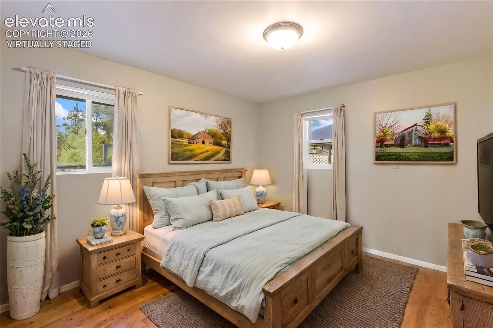 Virtually staged 2nd bedroom