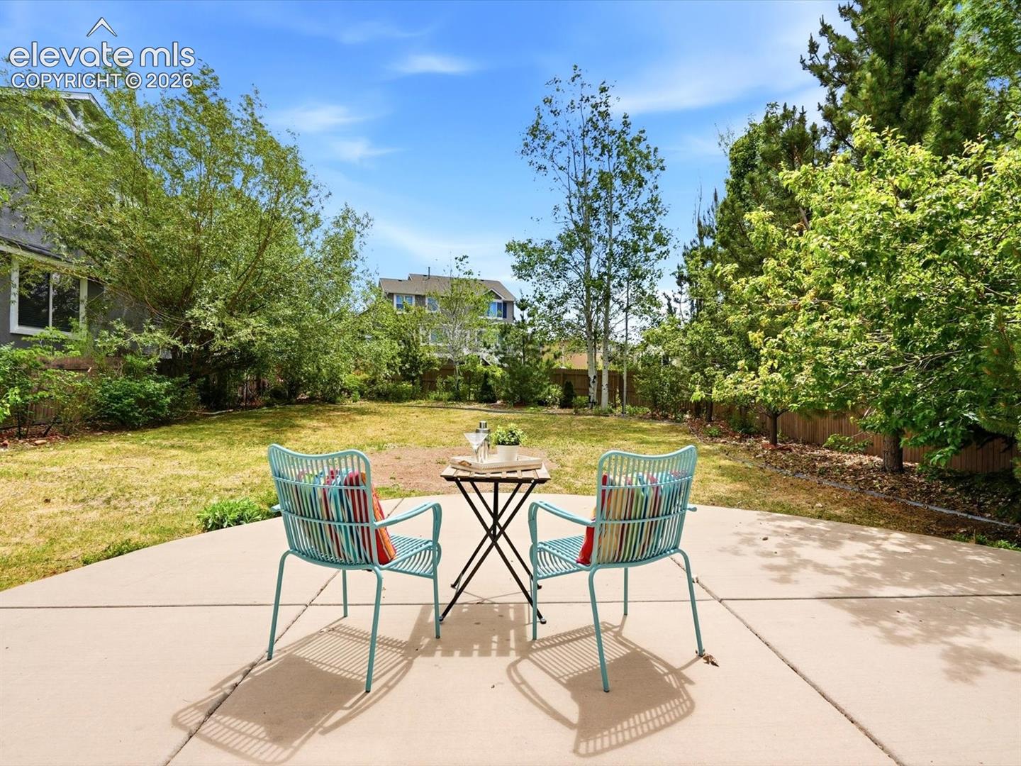 Large, private back yard